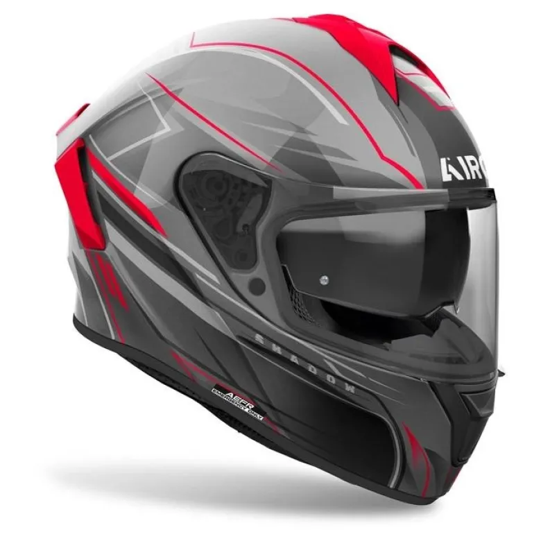 Kask integralny AIROH SPARK 2 SHADOW RED GLOSS czerwony szary