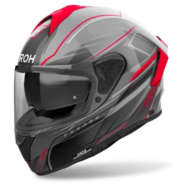 Kask integralny AIROH SPARK 2 SHADOW RED GLOSS czerwony szary