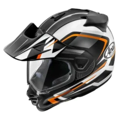 Kask integralny ARAI TOUR-X5 DISCOVERY ORANGE MATT czarny biały pomarańczowy
