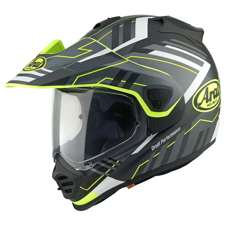 Kask integralny ARAI TOUR-X5 TRAIL YELLOW szary żółty fluo biały czarny