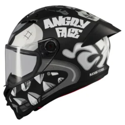 Kask integralny AXXIS FENIX ANGRY FACE B2 MATT czarny szary