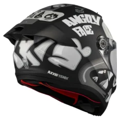 Kask integralny AXXIS FENIX ANGRY FACE B2 MATT czarny szary