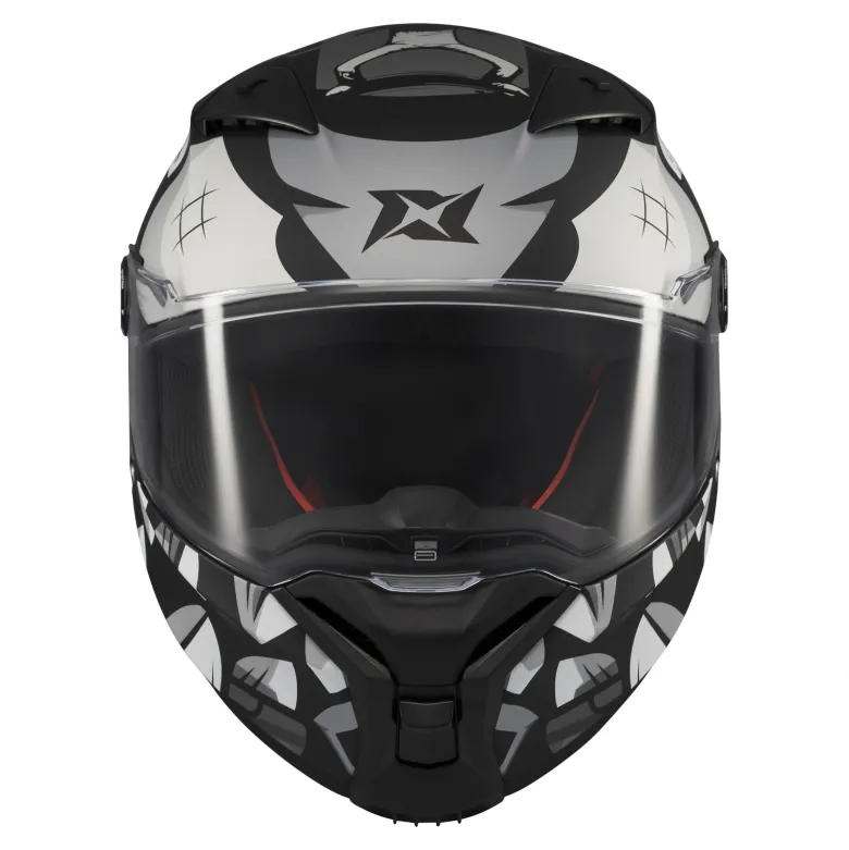 Kask integralny AXXIS FENIX ANGRY FACE B2 MATT czarny szary