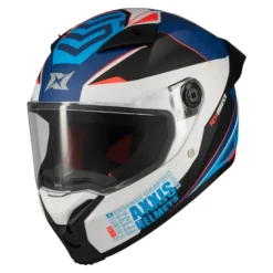 Kask integralny AXXIS FENIX ESSENCE A7 GLOSS niebieski czerwony szary czarny