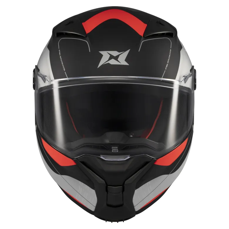 Kask integralny AXXIS FENIX ORK B5 MATT czarny czerwony szary