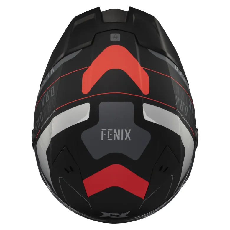 Kask integralny AXXIS FENIX ORK B5 MATT czarny czerwony szary