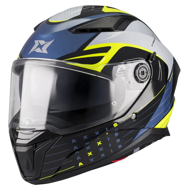 Kask integralny AXXIS PANTHER SV DIMENSION B3 GLOSS niebieski żółty fluo czarny biały