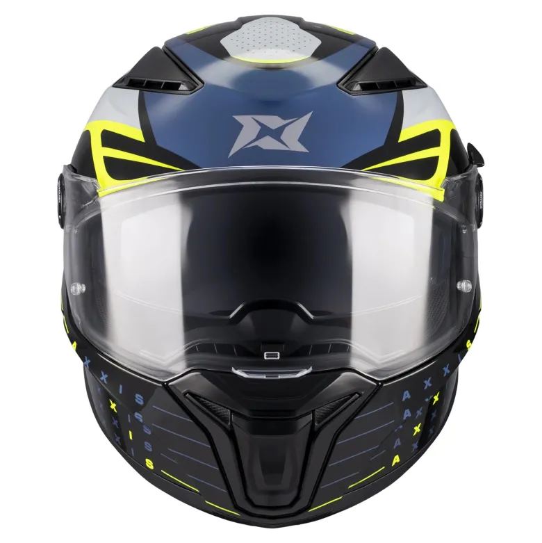 Kask integralny AXXIS PANTHER SV DIMENSION B3 GLOSS niebieski żółty fluo czarny biały