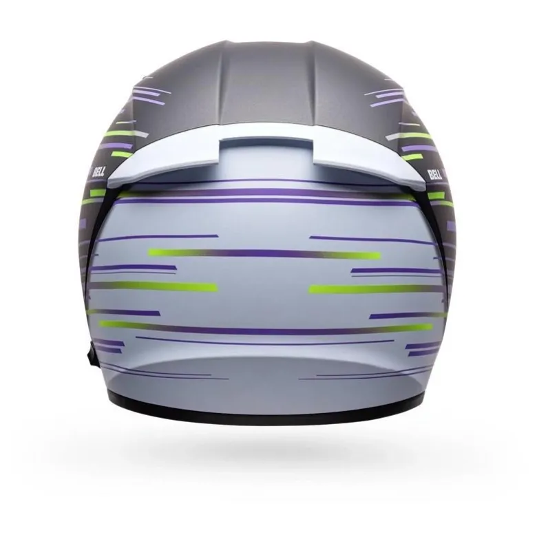 Kask integralny BELL LITHIUM ECE6 VELO MATTE PEARL BLACK YELLOW czarny biały fioletowy żółty fluo