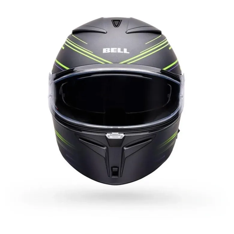 Kask integralny BELL LITHIUM ECE6 VELO MATTE PEARL BLACK YELLOW czarny biały fioletowy żółty fluo