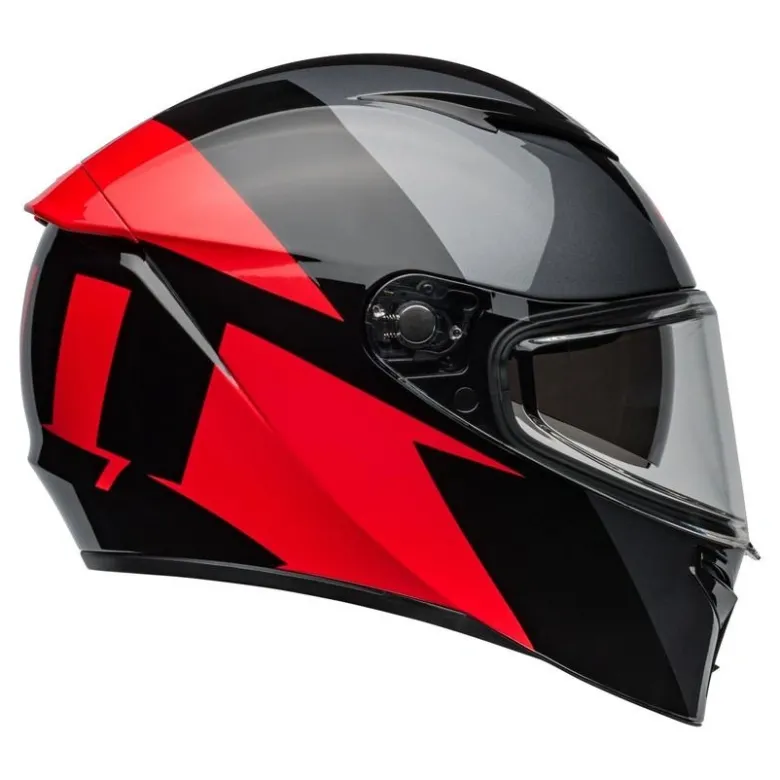 Kask integralny BELL LITHIUM ECE6 SHEAR METALLIC GREY RED czarny czerwony szary