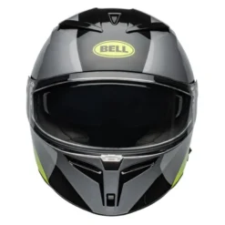 Kask integralny BELL LITHIUM ECE6 SHEAR METALLIC GREY RETINA czarny szary żółty fluo