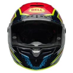 Kask integralny BELL RACESTAR DLX XENON BLUE RETINA czarny czerwony niebieski żółty fluo
