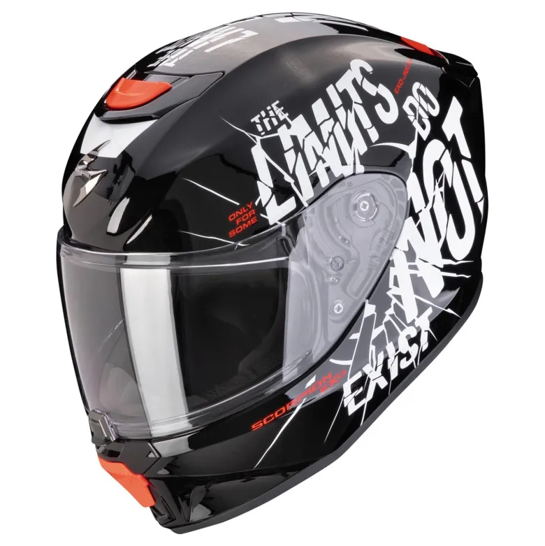 Kask integralny dziecięcy SCORPION EXO-JNR BOUM BLACK/WHITE czarny biały