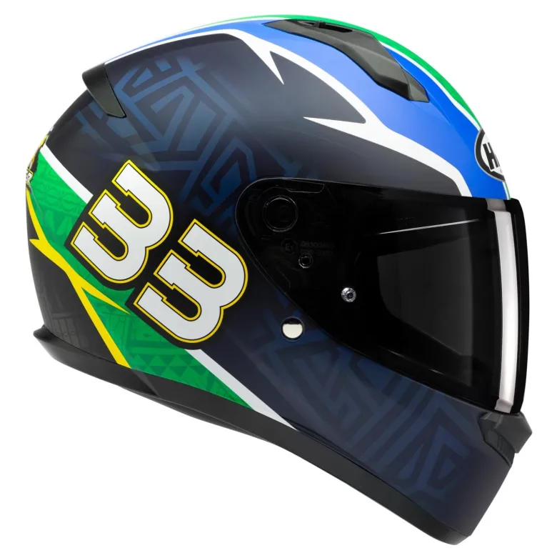 Kask integralny HJC C10 BB33 BLACK/BLUE niebieski czerwony zielony czarny