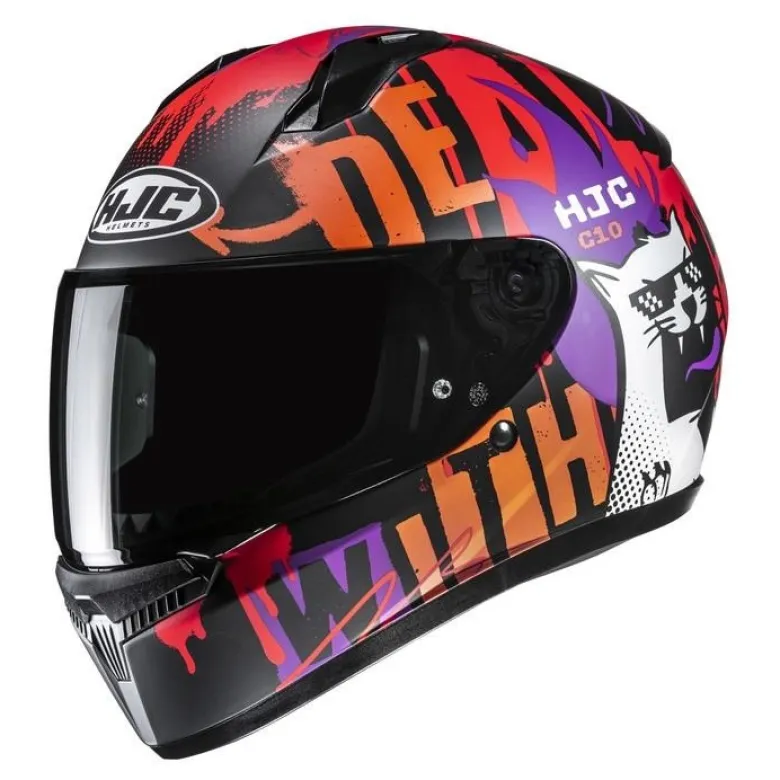 Kask integralny HJC C10 FOP BLACK/RED czarny czerwony