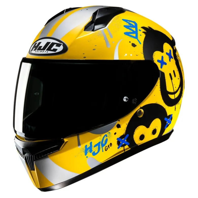Kask integralny HJC C10 GETI YELLOW/SILVER żółty srebrny czarny niebieski