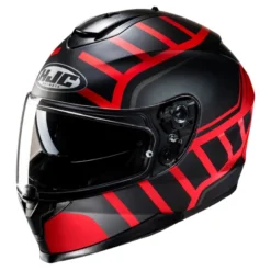 Kask integralny HJC C70N HOLT BLACK/RED czerwony czarny