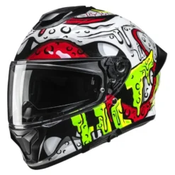 Kask integralny HJC C71 SQUEEZE WHITE/GREEN biały zielony fluo czerwony żółty czarny