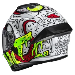 Kask integralny HJC C71 SQUEEZE WHITE/GREEN biały zielony fluo czerwony żółty czarny
