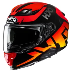 Kask integralny HJC F71 BARD BLACK/RED czarny czerwony fluo pomarańczowy fluo