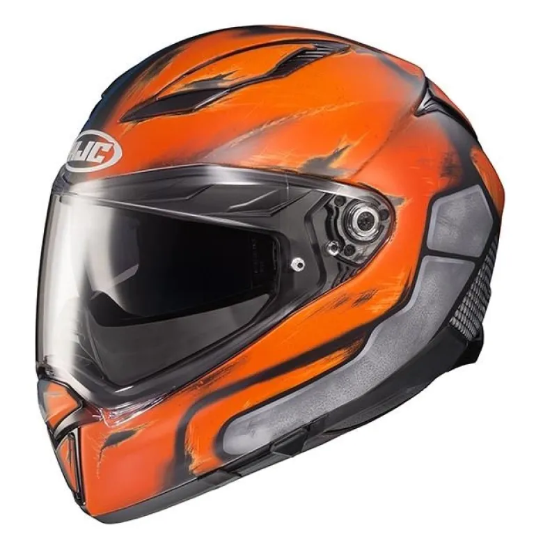 Kask integralny HJC F70 DEATHSTROKE DC COMICS BLUE/ORANGE niebieski pomarańczowy szary czarny