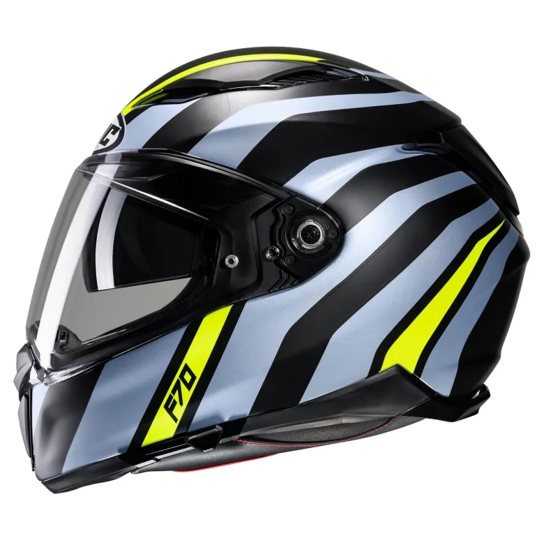 Kask integralny HJC F70 GALLA BLUE/YELLOW niebieski żółty fluo czarny