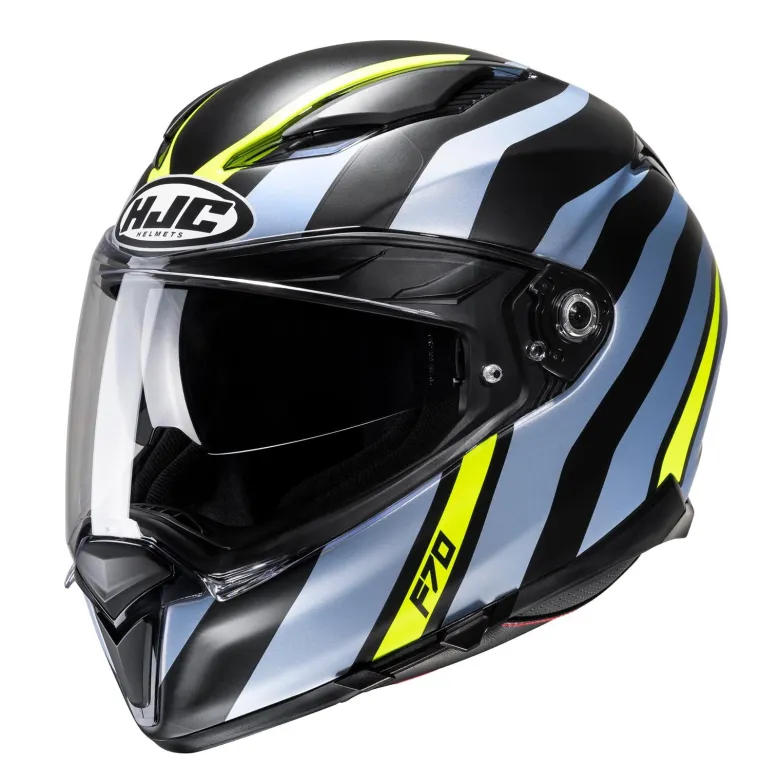 Kask integralny HJC F70 GALLA BLUE/YELLOW niebieski żółty fluo czarny
