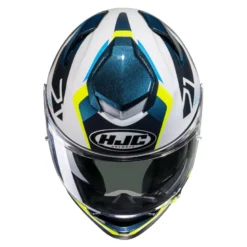 Kask integralny HJC RPHA 71 HAPEL BLUE/YELLOW niebieski żółty fluo biały czarny