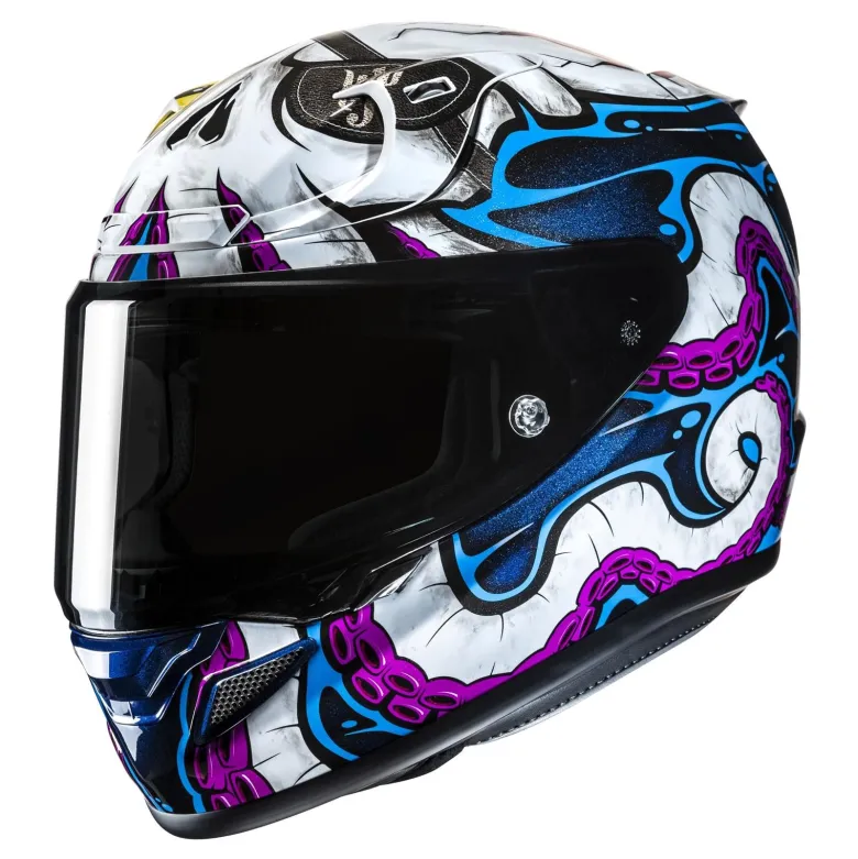 Kask integralny HJC RPHA 12 KRAKEN WHITE/BLUE biały niebieski