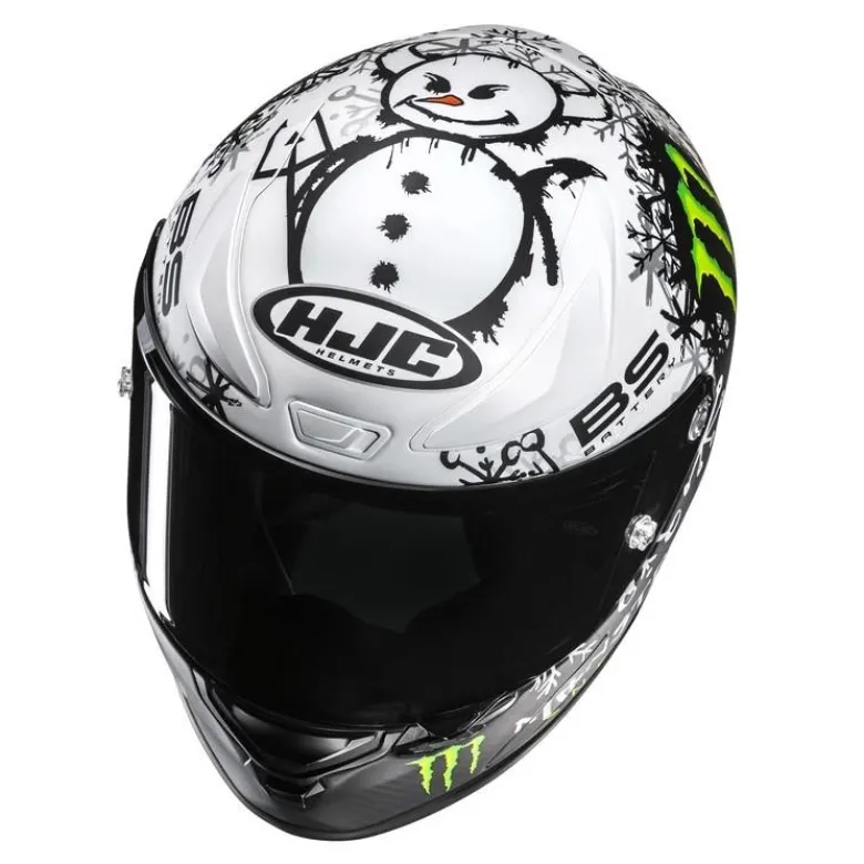 Kask integralny HJC RPHA 1 V2 CARBON QUARTARARO SNOW DIABLO REPLICA BLACK/WHITE czarny biały