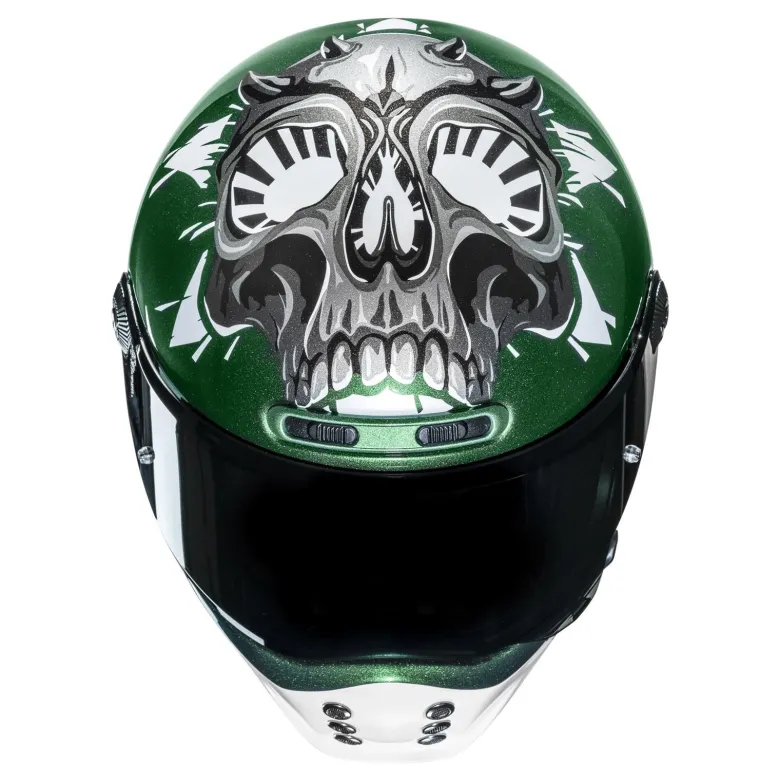 Kask integralny HJC V10 CRANIA GREEN/WHITE zielony biały