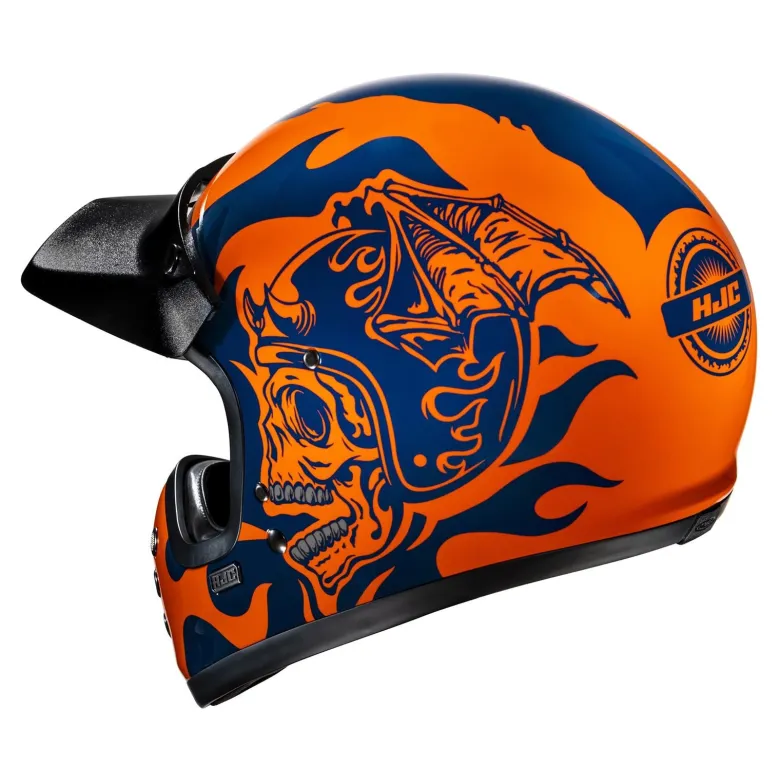 Kask integralny HJC V60 FLAME BLACK/RED czarny czerwony