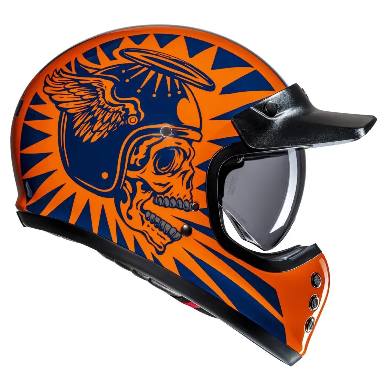 Kask integralny HJC V60 FLAME BLACK/RED czarny czerwony