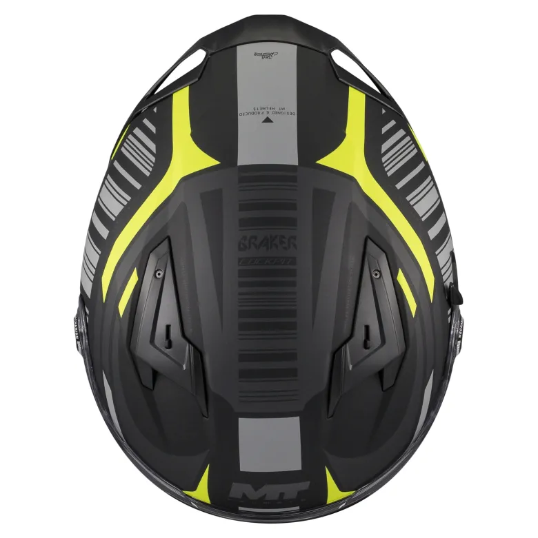 Kask integralny MT BRAKER SV COCKPIT BLACK/YELLOW MATT czarny żółty