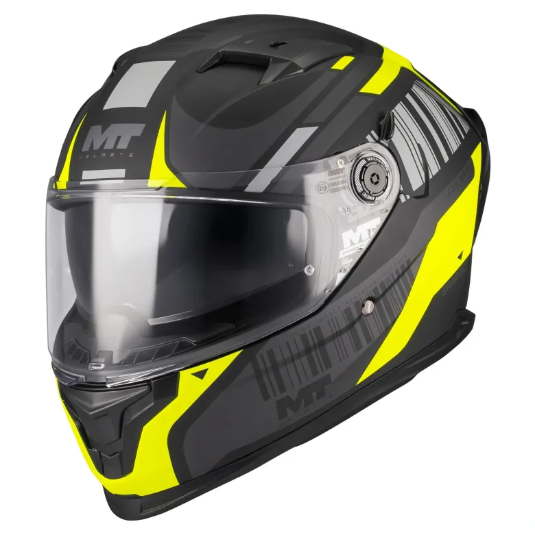 Kask integralny MT BRAKER SV COCKPIT BLACK/YELLOW MATT czarny żółty