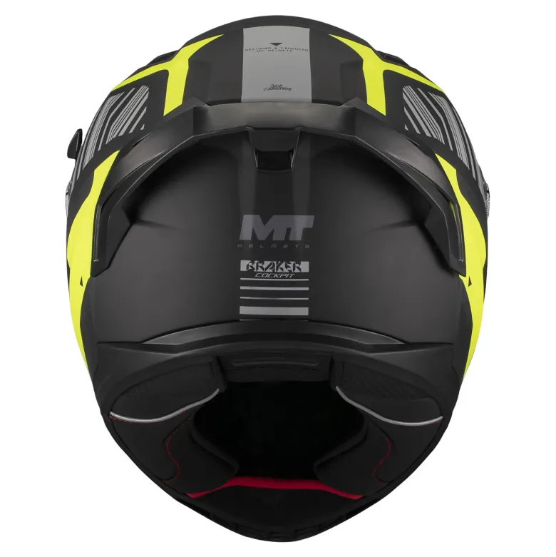 Kask integralny MT BRAKER SV COCKPIT BLACK/YELLOW MATT czarny żółty