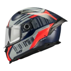 Kask integralny MT BRAKER SV COCKPIT RED/GREY/BLUE czerwony szary granatowy
