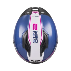 Kask integralny MT STINGER 2 CORE WHITE/BLUE biały niebieski
