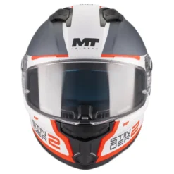 Kask integralny MT STINGER 2 CORE GREY/WHITE/RED biały szary czerwony