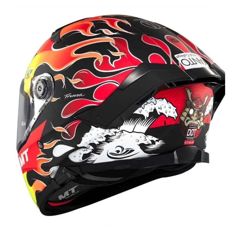 Kask integralny MT THUNDER 4 SV YAMANAKA 2024 czerwony żółty czarny