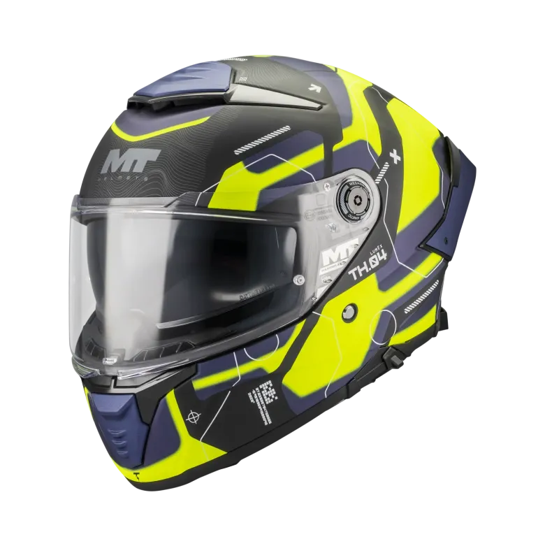 Kask integralny MT THUNDER 4 SV LUMEX BLACK/BLUE/YELLOW FLUO czarny niebieski żółty fluo