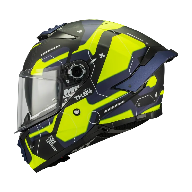 Kask integralny MT THUNDER 4 SV LUMEX BLACK/BLUE/YELLOW FLUO czarny niebieski żółty fluo