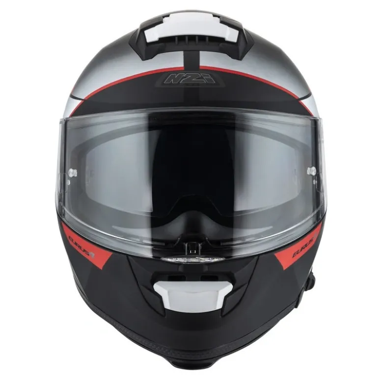 Kask integralny NZI EURUS 4 STREAM VANGUARD BLACK ANTRACITE RED TINTED MATT czarny szary czerwony