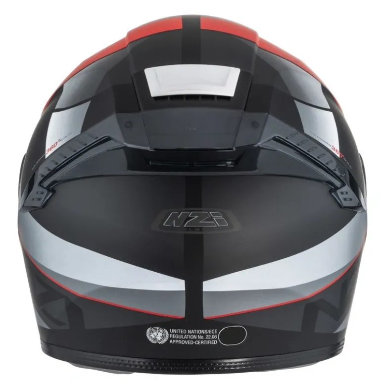 Kask integralny NZI EURUS 4 STREAM VANGUARD BLACK ANTRACITE RED TINTED MATT czarny szary czerwony