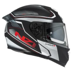 Kask integralny NZI EURUS 4 STREAM CHARMENT BLACK WHITE TINTED S MATT czarny biały