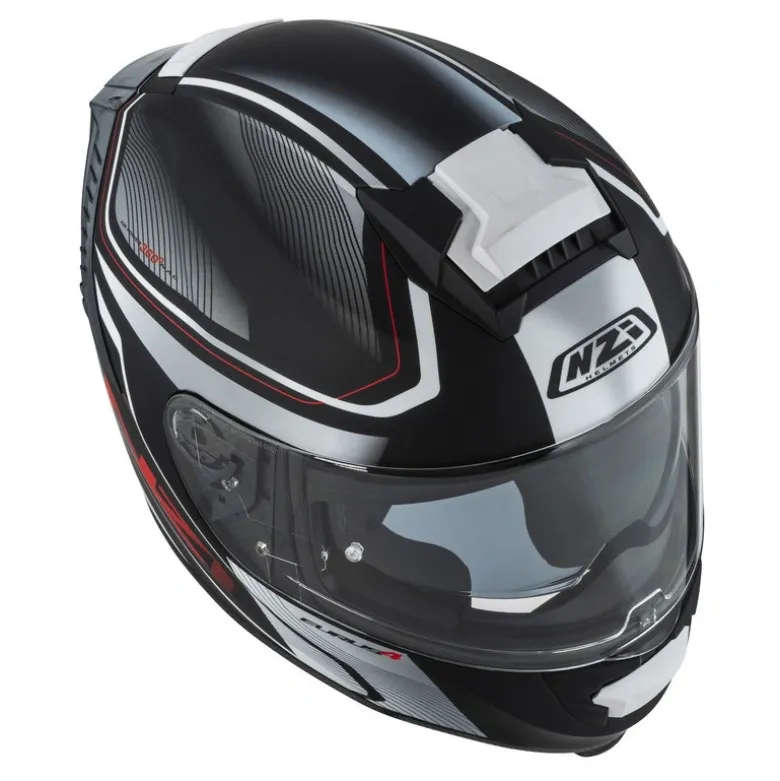 Kask integralny NZI EURUS 4 STREAM CHARMENT BLACK WHITE TINTED S MATT czarny biały