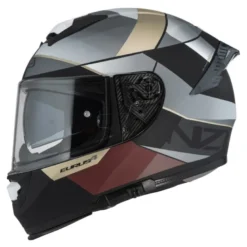 Kask integralny NZI EURUS 4 STREAM VANGUARD BLACK SAND RED TINTED MATT czarny beżowy czerwony
