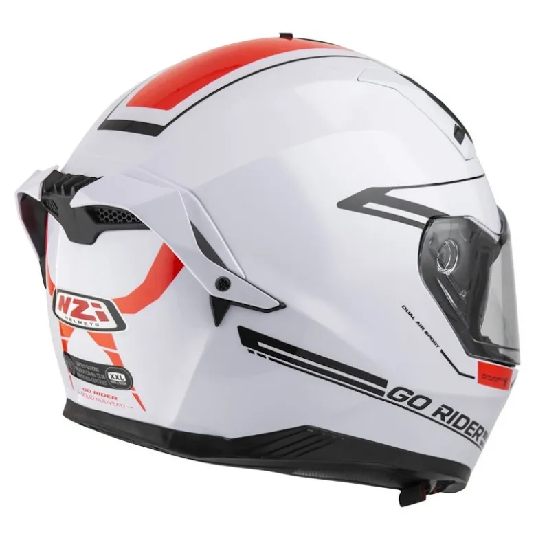 Kask integralny NZI GO RIDER STREAM DUO SOLID WHITE biały