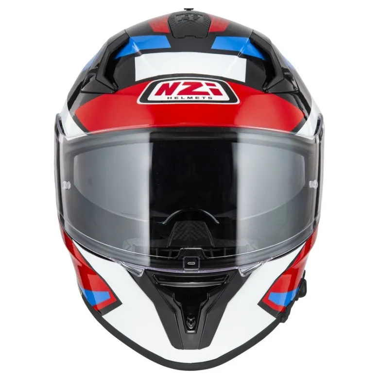 Kask integralny NZI GO RIDER STREAM DUO QUADRI BLACK RED BLUE czarny czerwony niebieski